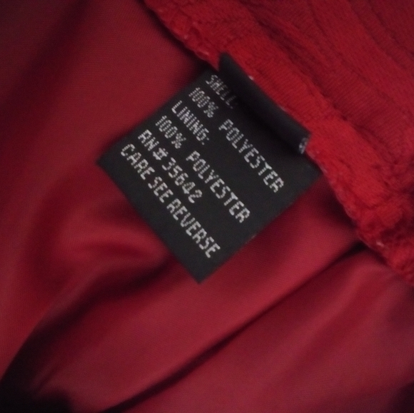 Red 2pc Skirt Suit Set Size 20W - Picture 8 of 9